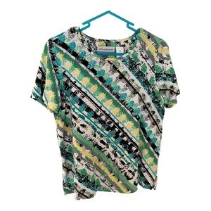 Alfred Dunner Women’s Stretch Cotton Round Neck T-shirt Size Petite Small